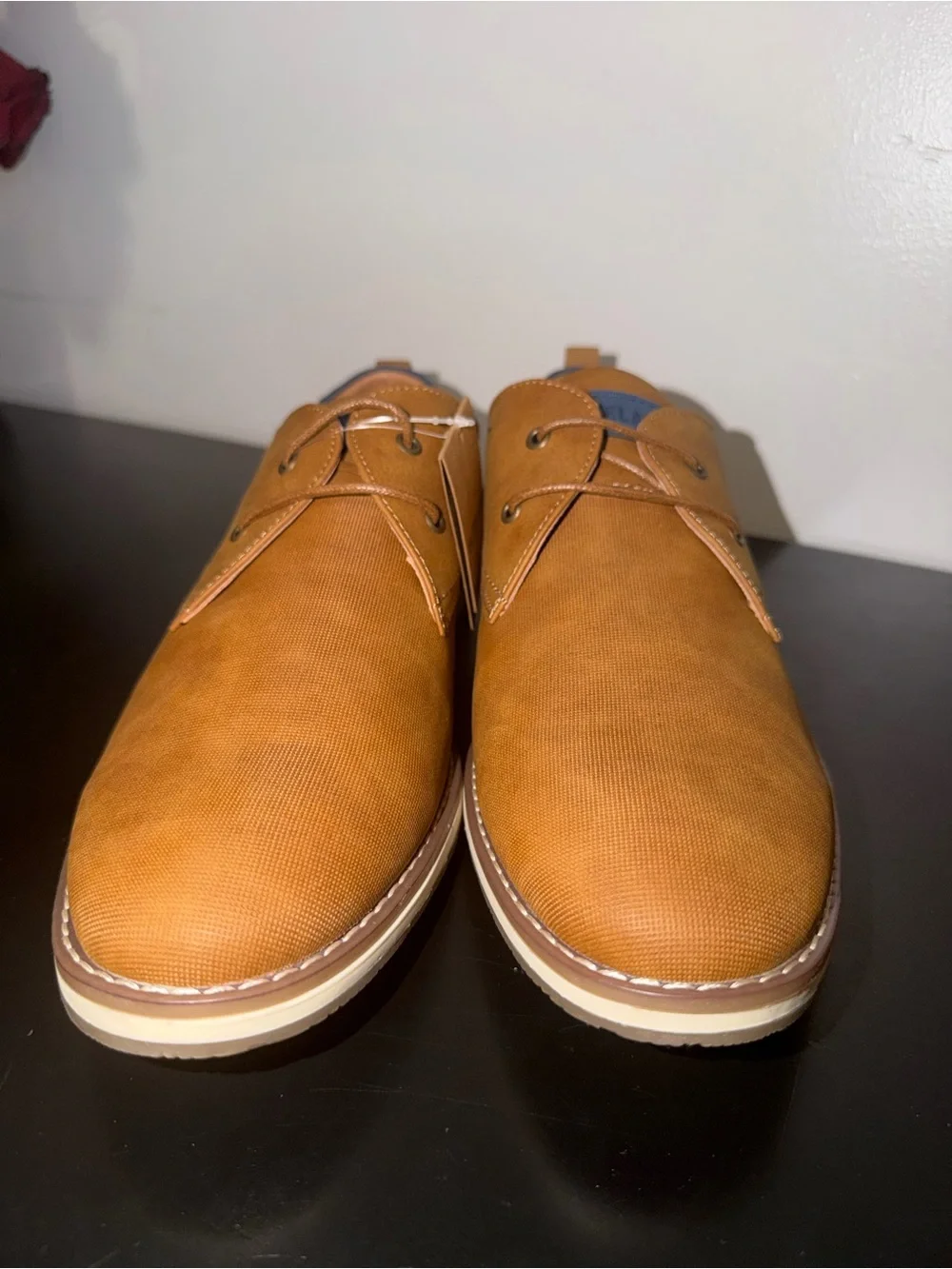 Men's Casual Derby Shoes in Cognac Tan